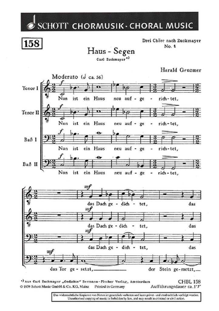 Drei Chore GeWV 54